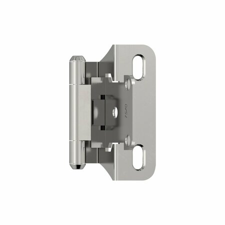 AMEROCK 1/4in 6mm Overlay Self Closing Partial Wrap Polished Chrome Cabinet Hinge, 1 Pair BPR756626